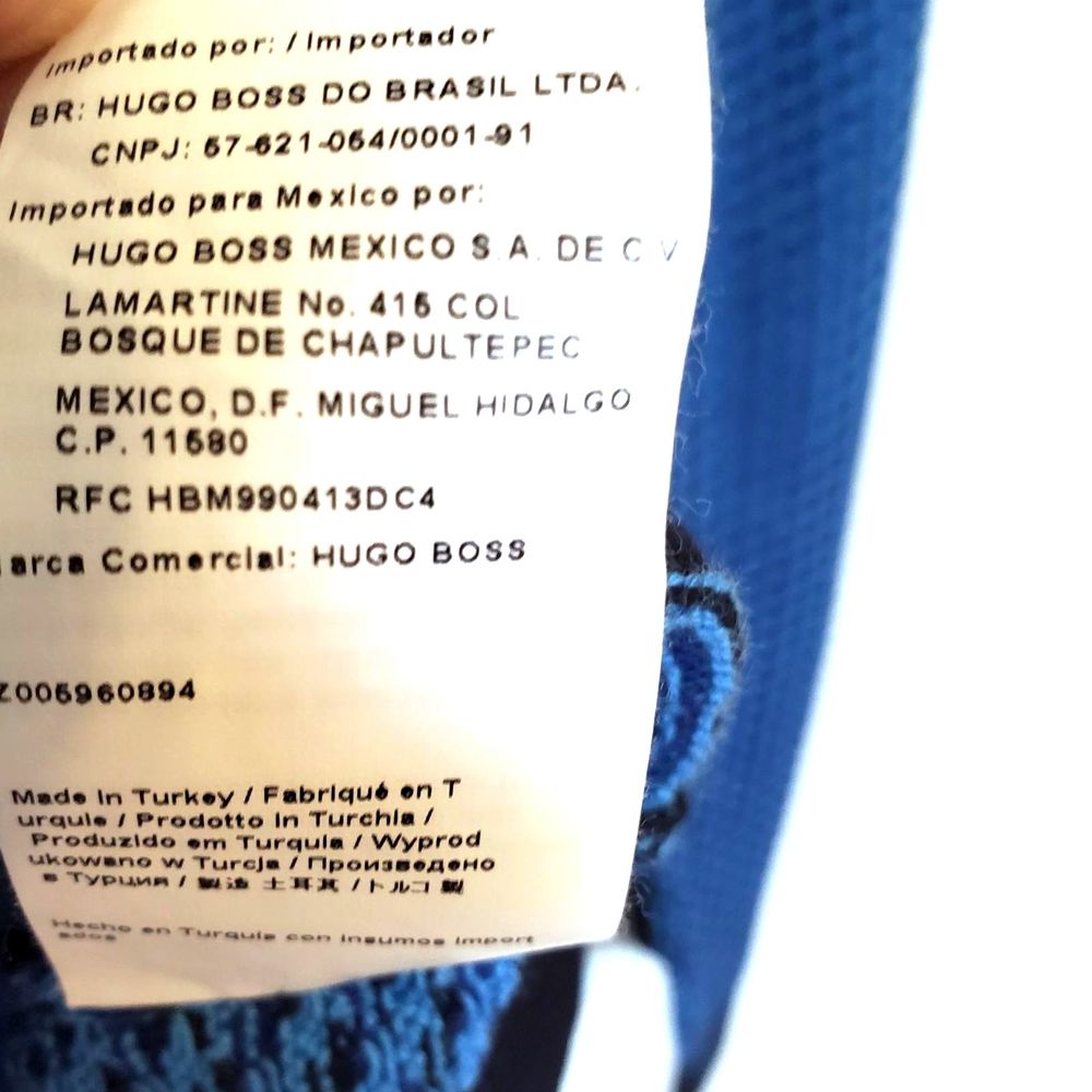 Hugo Boss Red Label Sweater Blue V Neck Pullover L - Picture 7 of 8